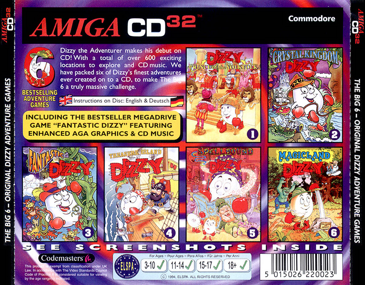 The Big 6: Dizzy Collection screenshot 2 for Amiga CD32